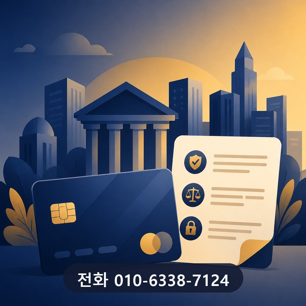 신용카드 카드깡 카드사 약관 확인 이미지 · 문의 010-6338-7124